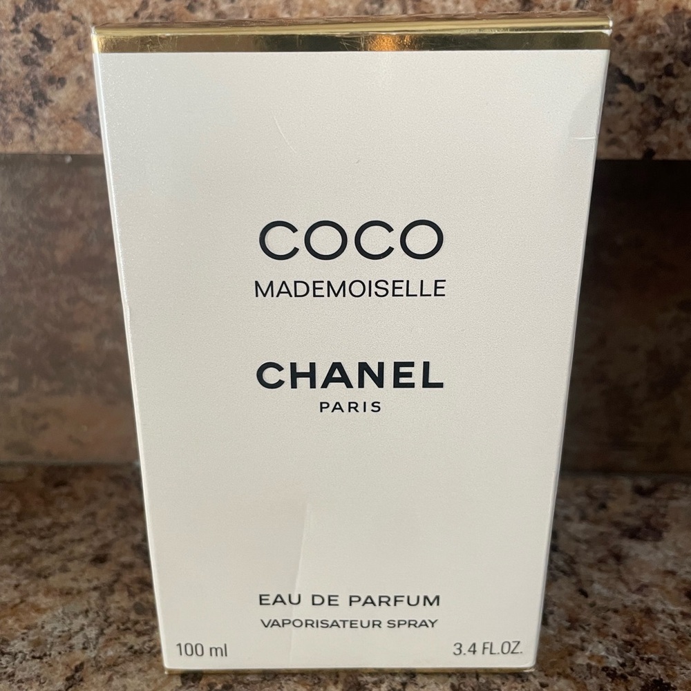 CHANEL Gold Box with Iconic Logo